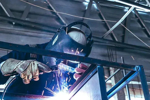 Iron welding processing
